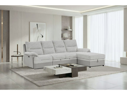 Sectional Sofa With Power Recline, USB Charging, And Storage Chaise - Gray