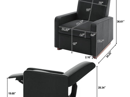 Manual Recliner Chair, 2 Position With 160° Adjustable Backrest For Living Room