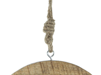 Wooden Hanging Circle With Snowflake Cut Decorative Hanging Christmas Tree Ornaments For Holiday Party Decorations (Set of 12) - Multi