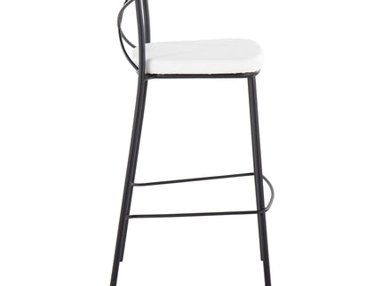 Modern Charlotte - Contemporary Fixed Height Barstool (Set of 2)
