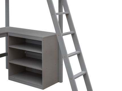 Loft Bed With Shelves With Desk