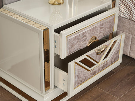 Omari - 2 Drawer Nightstand - Beige