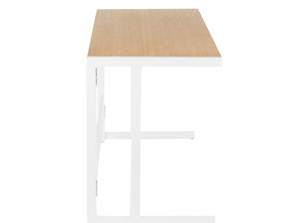 Roman - Industrial Office Desk - White / Natural