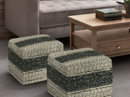 Grady - Handcrafted Square Pouf