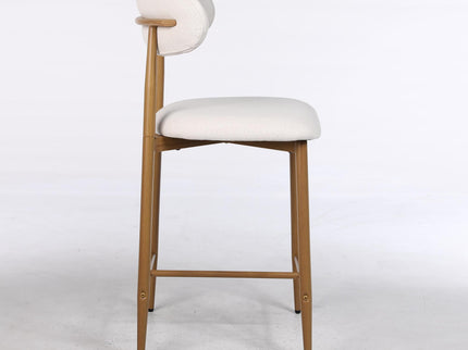 Upholstered Counter Height Bar Stools For Kitchen Island (Set of 2) - Beige