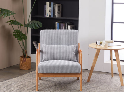 Accent Arm Chair With Pillow Upholstered