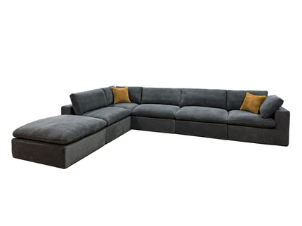 Custom Configuration Modular Sectional & Toss Pillows