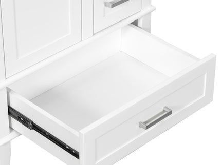 Bathroom Vanity, Modern Bathroom Cabinet With Sink Combo Set, Bathroom Storage Cabinet With A Soft Closing Door And 3 Drawers, Solid Wood Frame