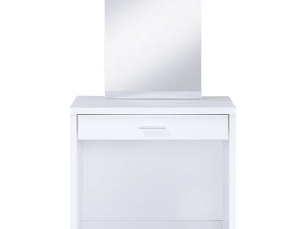 Walsh - Makeup Vanity Table With Mirror And Stool - White
