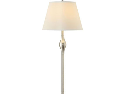 3 Piece Lamp Set, Floor Lamp And 2 Table Lamps - Silver