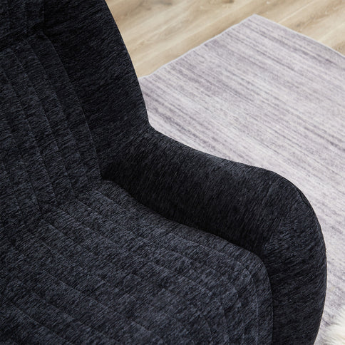 Bean Bag Chair With Armrests Oversized Comfy Beanbag Lounge Lazy Floor Sofa Accent Chair For Living Room - Black