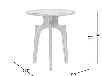 Carmel - Round Side Table - Antique Brown
