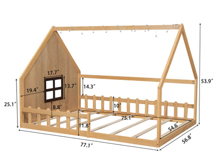 House Bed With Window And Fence