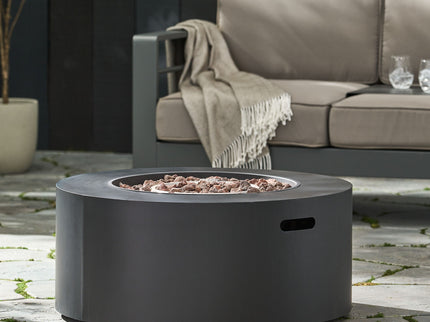 Round Iron Fire Pit With 40, 000 Btu