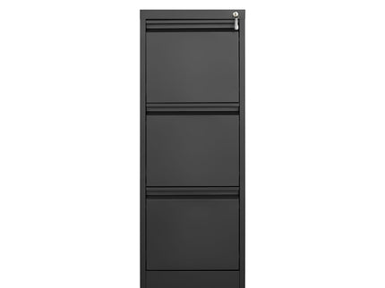 Durable Metal 3 Drawer File Cabinet With Lock For Office Storage