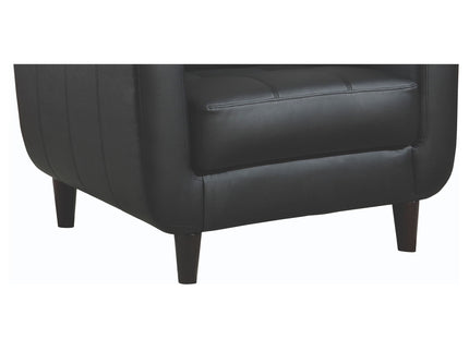 Track Arm Accent Chair With Tufted Upholstery - Black