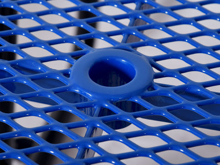 Square Outdoor Steel Picnic Table, With Umbrella Pole