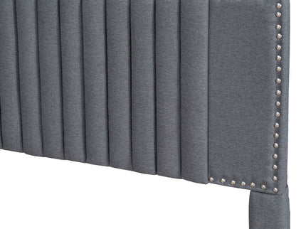 Upholstered Platform Bed With Drawers, Classic Headboard Design