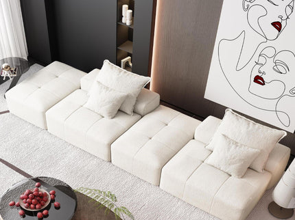 Modern Oversized Diy Combination Modular Sectional Sofa With Pillows