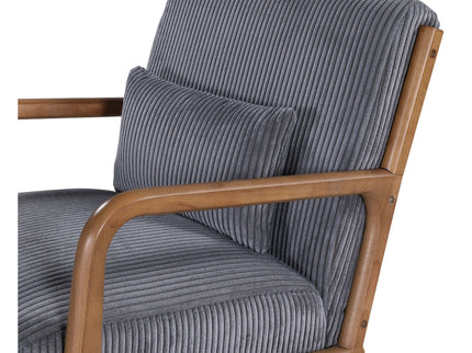 Upholstered Armchair With Back Support Pillow