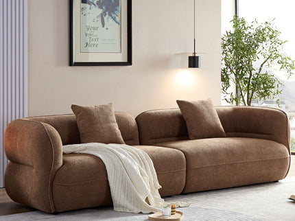 Sectional Sofa With Durable Fabric, Solid Wood Frame, And High Density Sponge Fill