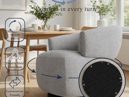 Swivel Barrel Accent Oversized Club Chair