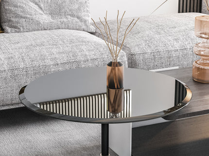 Round Tempered Glass Table Top Glass Thick Beveled Polished Edge