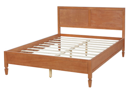 Classic Platform Bed Frame With Panel Headboard