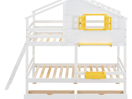 Bunk Bed With Playhouse Roof And Window