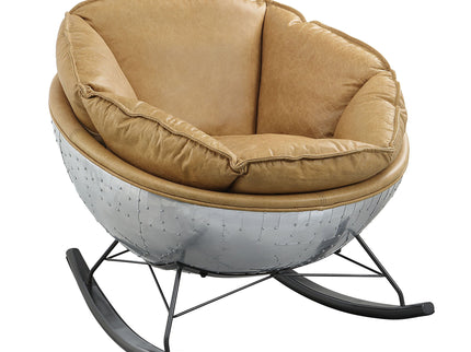 Pippin - Top Grain Leather Rocking Chair - Morocco