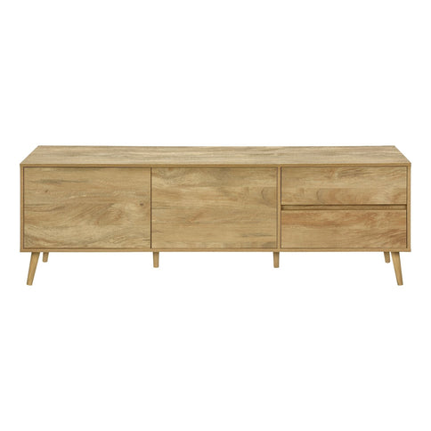 TV Stand Console With Storage Drawers And Cabinets - Walnut