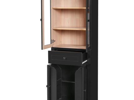 Bathroom Storage Cabinet, Adjustable Shelves & Drawer, Freestanding Tower