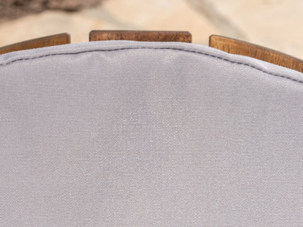 Outdoor Adirondack Chair Cushion With Water Resistant Fabric And Ties - Gray