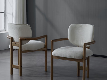 Upholstered Arm Dining Chairs (Set of 2)