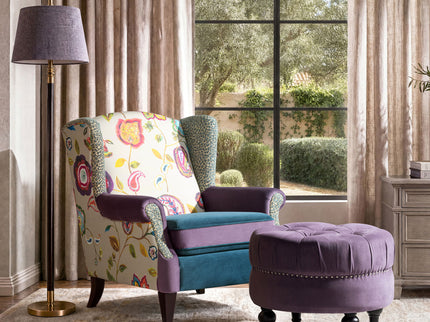 Anya - Boho Chic Wingback Accent Arm Chair