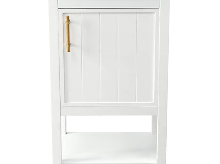 Modern Bathroom Vanity With Sink, Soft-Closing Door And Open Shelf