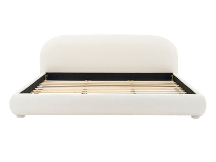 Upholstered Simple Modern Bedroom Bed With Curved Headboard
