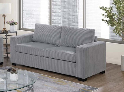 Elegant Simple Sofa Set With Console Cup Holder And Loveseat