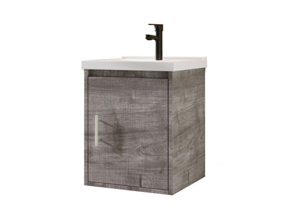Floating Bathroom Vanity Combo, Wall Mounted Cabinet With Sink & Soft Close Doors For Small Bathrooms