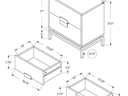 Accent Side Table, Storage Drawer, Modern Design