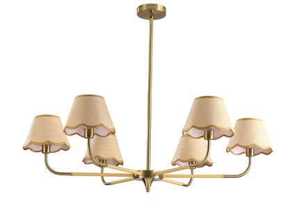 6 Lamp Chandelier - Golden