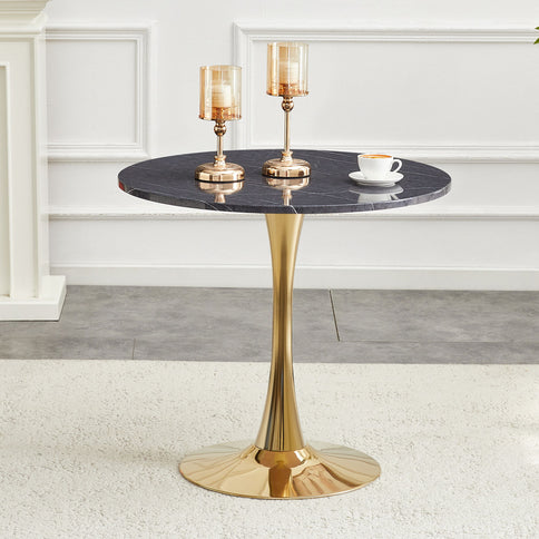 Round Dining Table & Thickened Top For Kitchen