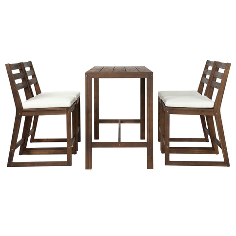 Patio Bar Set With Ergonomic Chairs