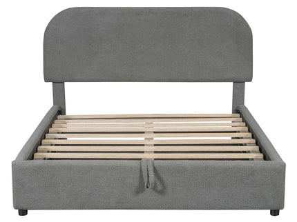 Upholstered Platform Bed With Hydraulic Storage System