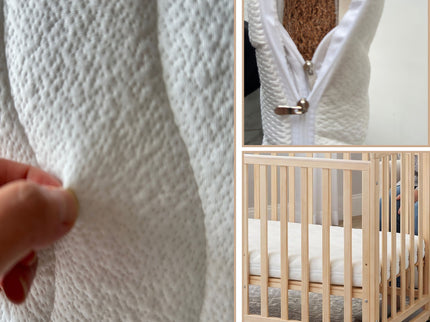 Portable Bedside Bassinet With 3 Adjustable Heights, Mini Crib For Newborns - Natural Wood