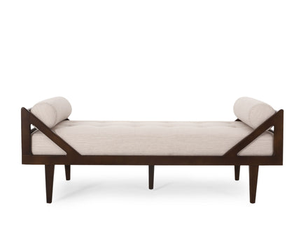 Chic Contemporary Chaise Lounge With Button Tufting And Bentwood Structure