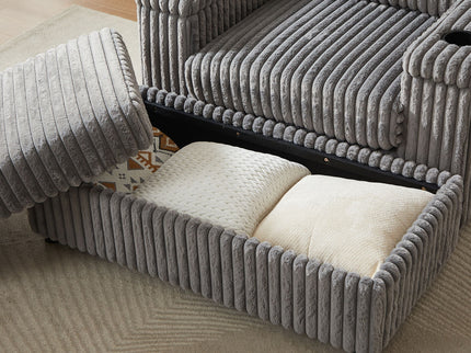 3 Seater Sofa With 2 Ottomans For Living Room