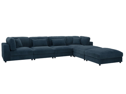 Upholstered Modular Sectional & Custom Configuration And Toss Pillows