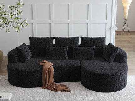 Curved Oversized Sectional Sofa With Extra Deep Seat