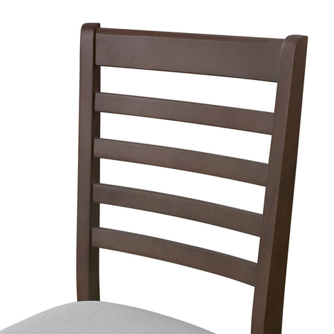 Upholstered Armless Chairs With High Ladder Back